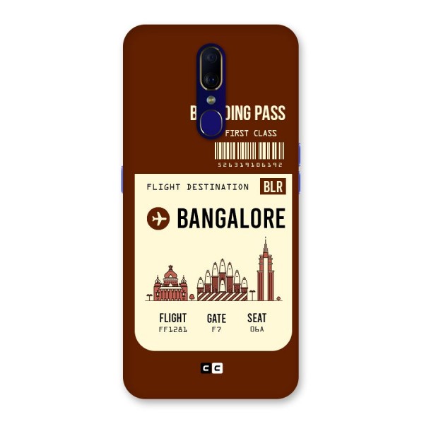 Bangalore Boarding Pass Back Case for Oppo F11