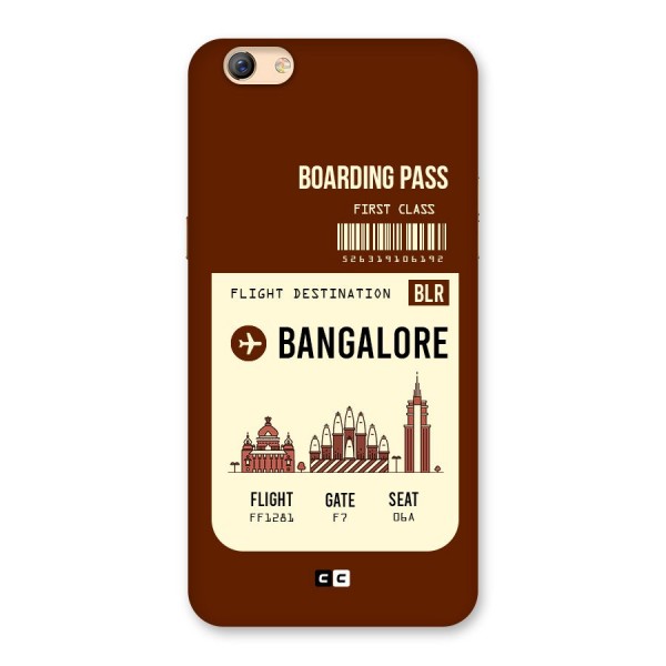 Bangalore Boarding Pass Back Case for Oppo F3 Plus
