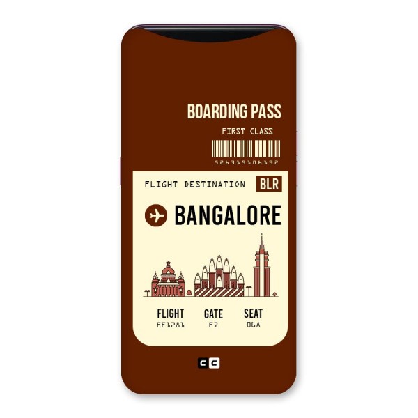Bangalore Boarding Pass Back Case for Oppo Find X