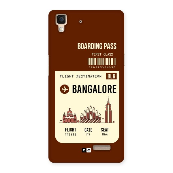 Bangalore Boarding Pass Back Case for Oppo R7