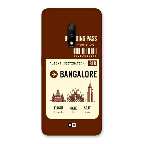 Bangalore Boarding Pass Back Case for Realme X