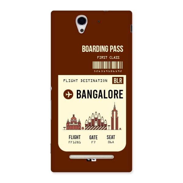Bangalore Boarding Pass Back Case for Sony Xperia C3