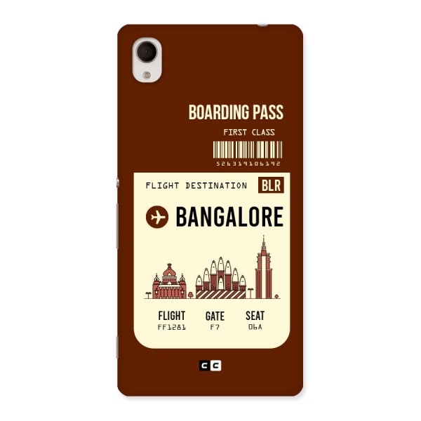 Bangalore Boarding Pass Back Case for Sony Xperia M4