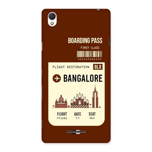 Bangalore Boarding Pass Back Case for Sony Xperia T3