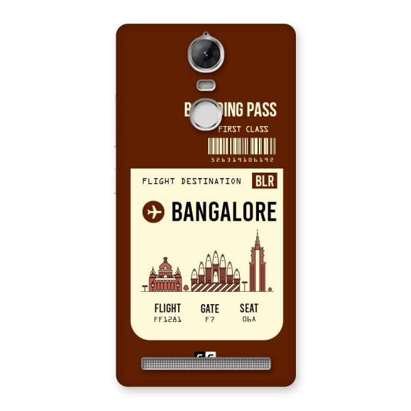 Bangalore Boarding Pass Back Case for Vibe K5 Note