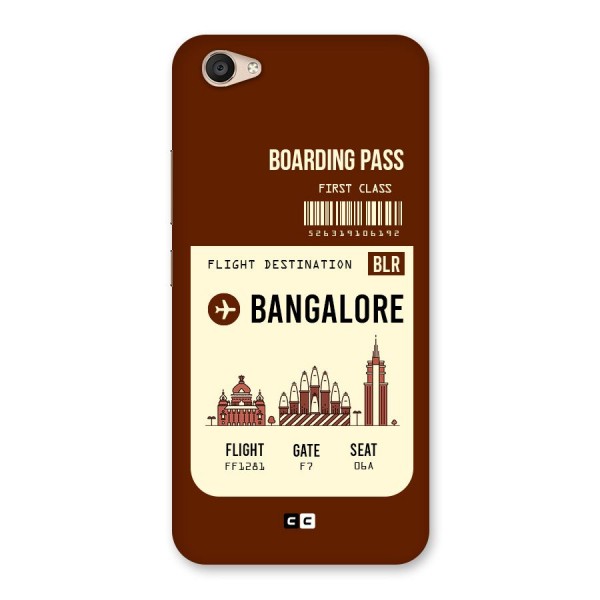 Bangalore Boarding Pass Back Case for Vivo V5 Plus