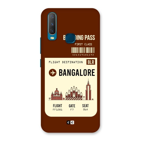 Bangalore Boarding Pass Back Case for Vivo Y17