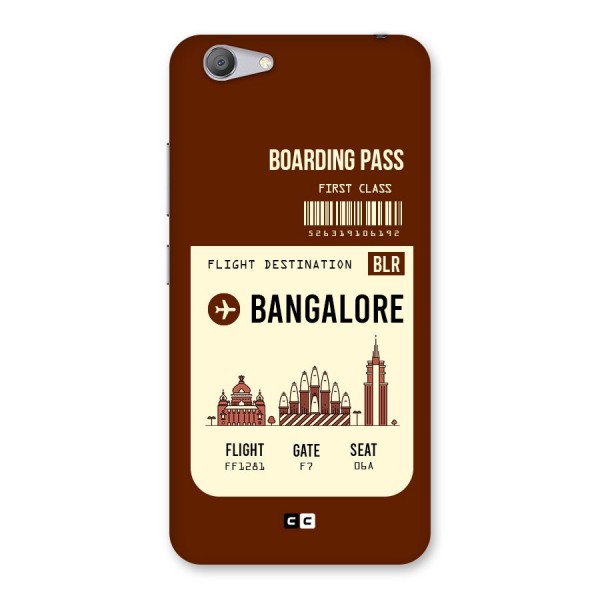 Bangalore Boarding Pass Back Case for Vivo Y53