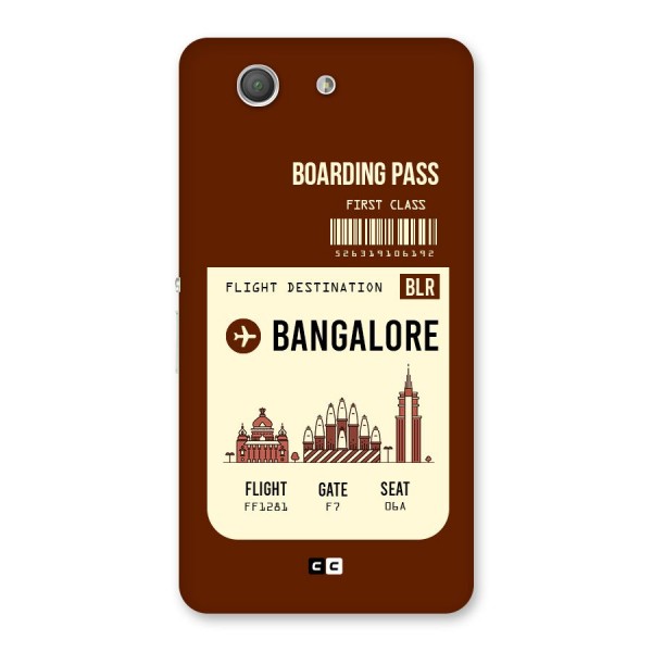 Bangalore Boarding Pass Back Case for Xperia Z3 Compact