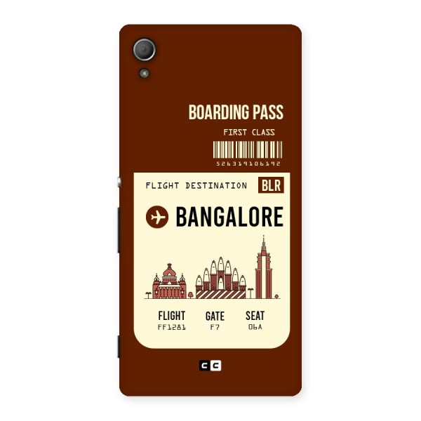 Bangalore Boarding Pass Back Case for Xperia Z3 Plus