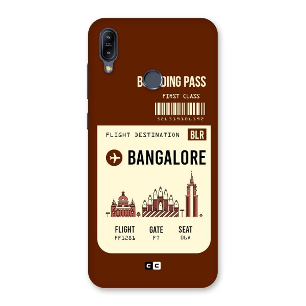Bangalore Boarding Pass Back Case for Zenfone Max M2