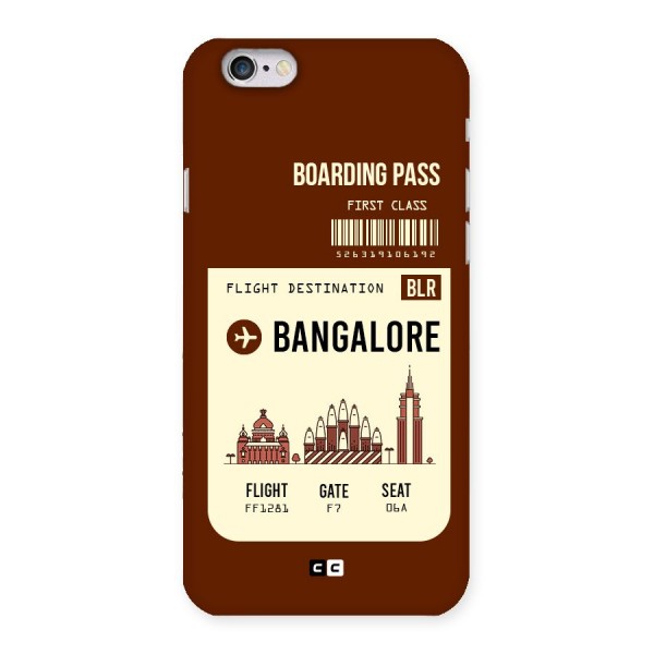 Bangalore Boarding Pass Back Case for iPhone 6 6S