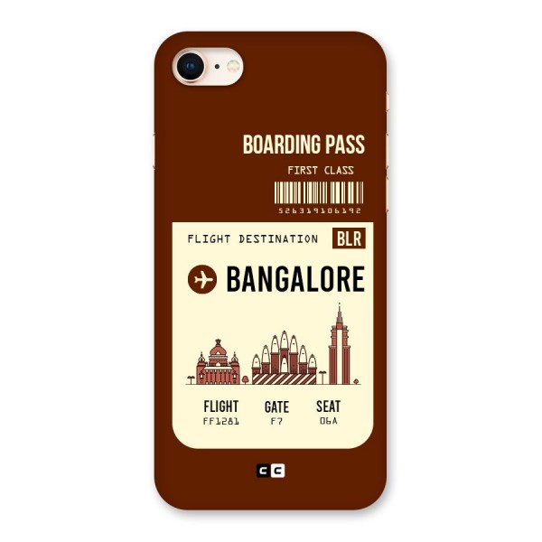 Bangalore Boarding Pass Back Case for iPhone 8