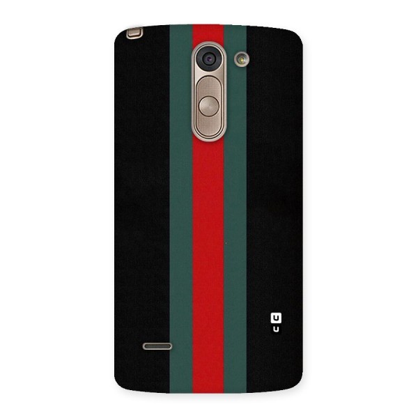 Basic Colored Stripes Back Case for LG G3 Stylus