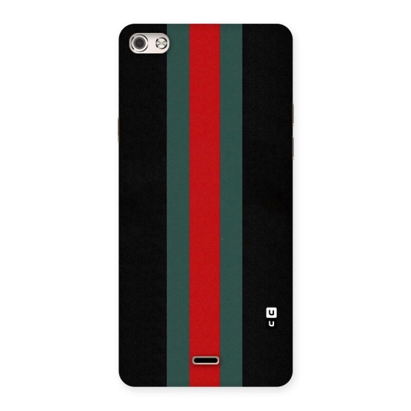 Basic Colored Stripes Back Case for Micromax Canvas Silver 5