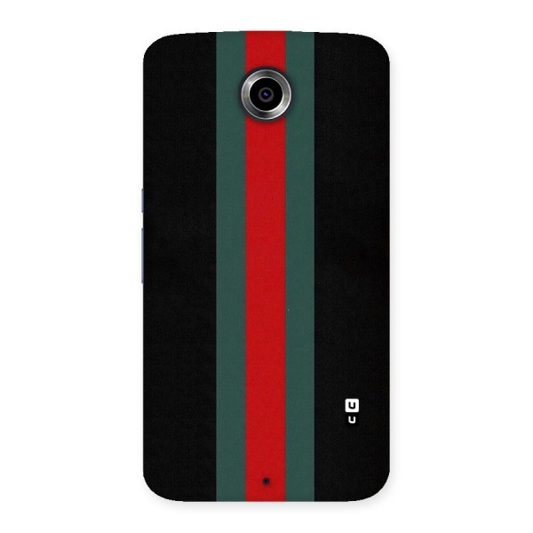 Basic Colored Stripes Back Case for Nexsus 6