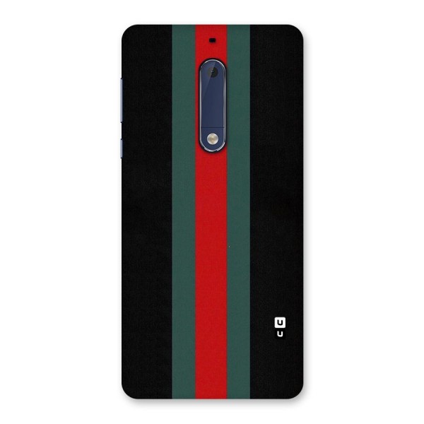Basic Colored Stripes Back Case for Nokia 5