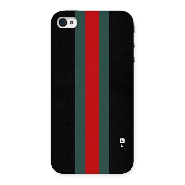 Basic Colored Stripes Back Case for iPhone 4 4s