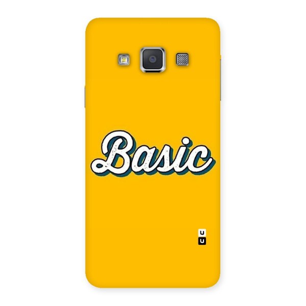Basic Yellow Back Case for Galaxy A3