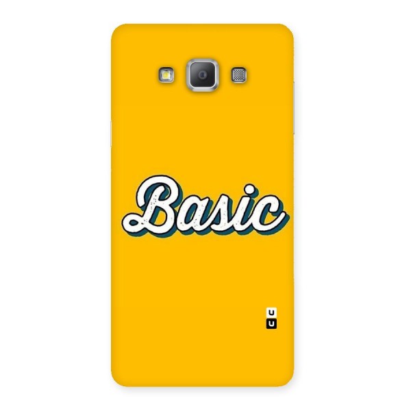 Basic Yellow Back Case for Galaxy A7