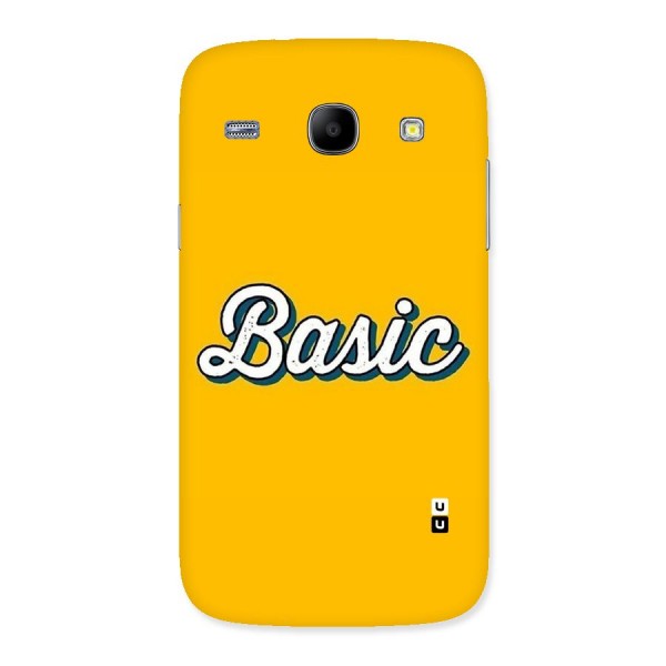 Basic Yellow Back Case for Galaxy Core
