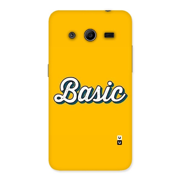 Basic Yellow Back Case for Galaxy Core 2