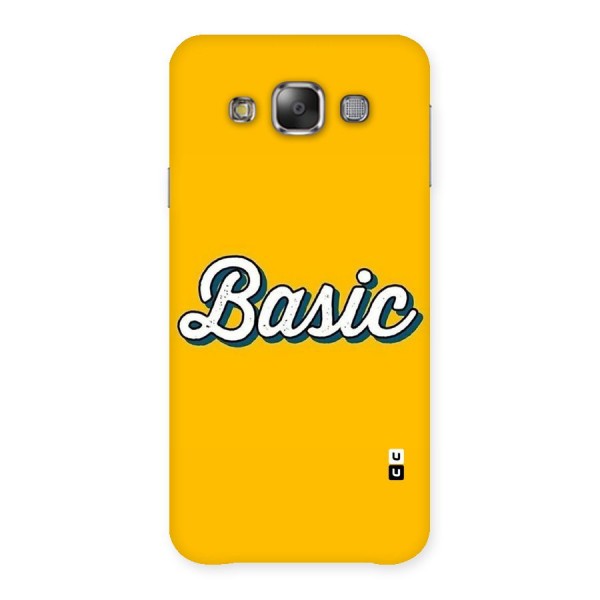 Basic Yellow Back Case for Galaxy E7