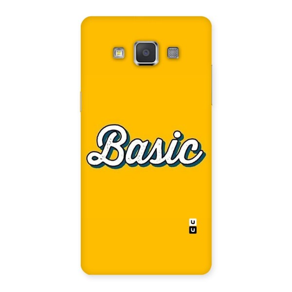 Basic Yellow Back Case for Galaxy Grand 3