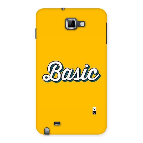 Basic Yellow Back Case for Galaxy Note