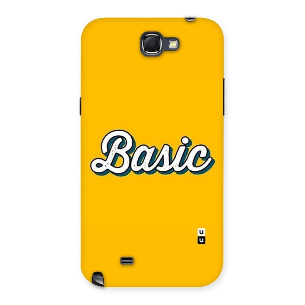 Basic Yellow Back Case for Galaxy Note 2