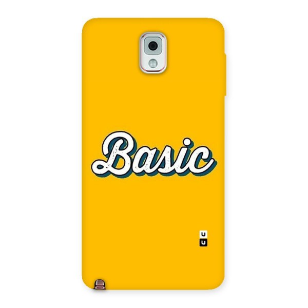Basic Yellow Back Case for Galaxy Note 3