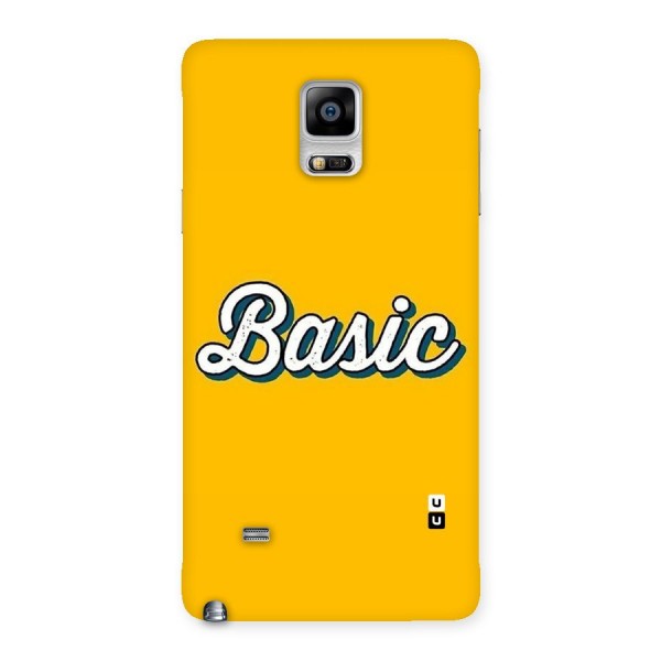 Basic Yellow Back Case for Galaxy Note 4