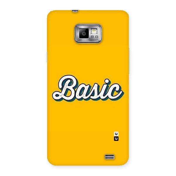 Basic Yellow Back Case for Galaxy S2