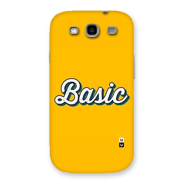Basic Yellow Back Case for Galaxy S3