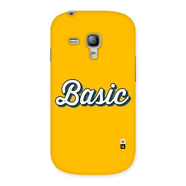 Basic Yellow Back Case for Galaxy S3 Mini