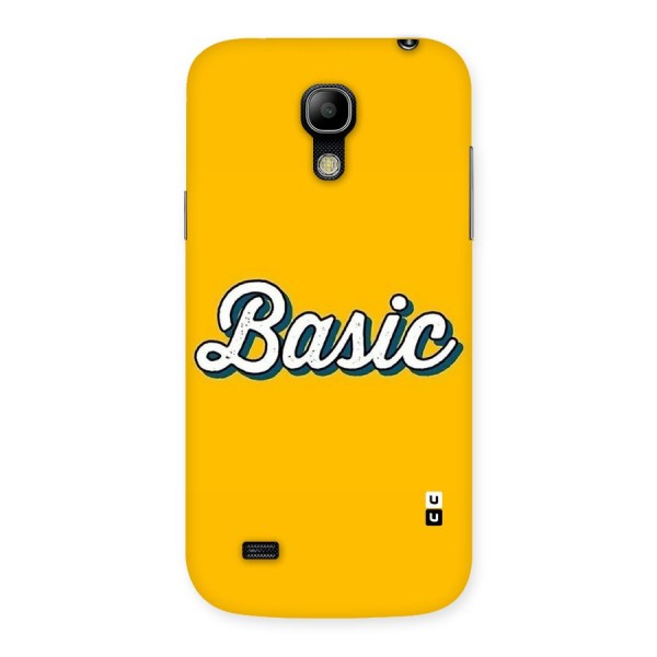 Basic Yellow Back Case for Galaxy S4 Mini