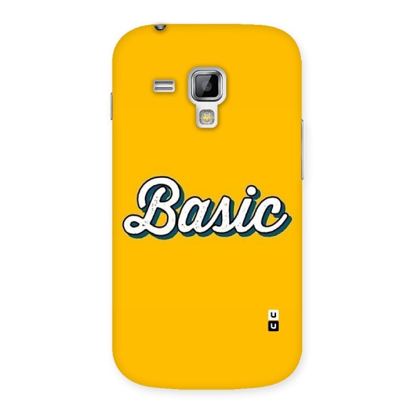 Basic Yellow Back Case for Galaxy S Duos