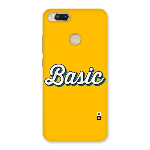 Basic Yellow Back Case for Mi A1