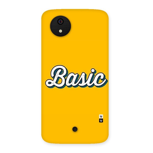 Basic Yellow Back Case for Micromax Canvas A1