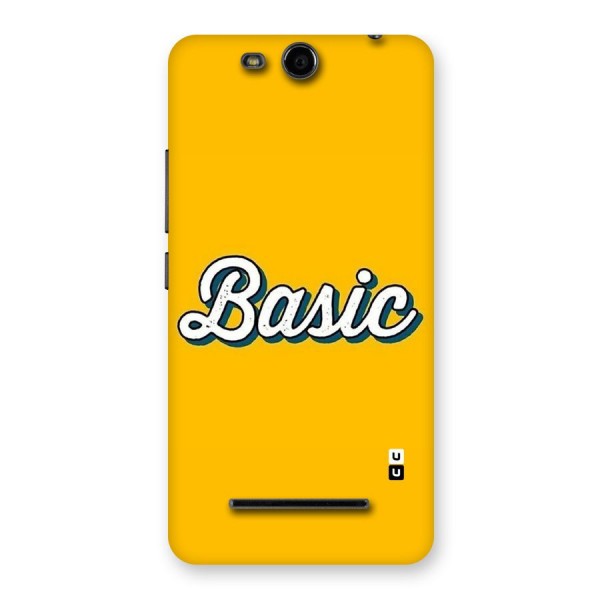 Basic Yellow Back Case for Micromax Canvas Juice 3 Q392