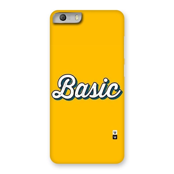 Basic Yellow Back Case for Micromax Canvas Knight 2