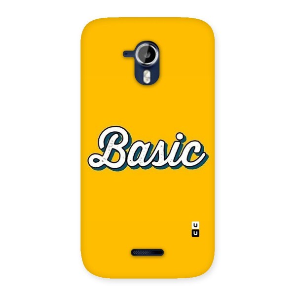 Basic Yellow Back Case for Micromax Canvas Magnus A117