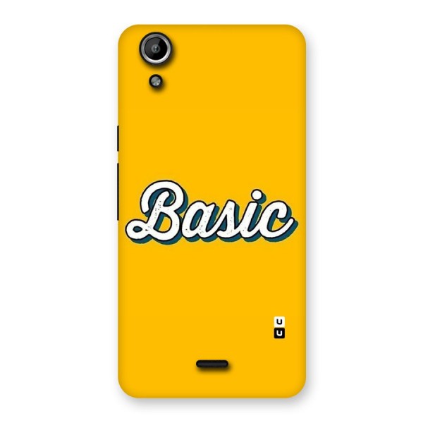 Basic Yellow Back Case for Micromax Canvas Selfie Lens Q345