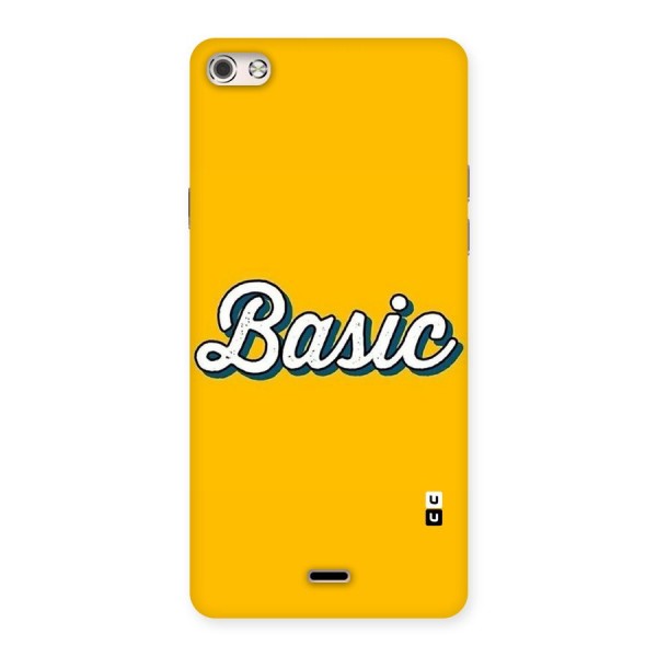 Basic Yellow Back Case for Micromax Canvas Silver 5