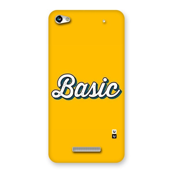 Basic Yellow Back Case for Micromax Hue 2