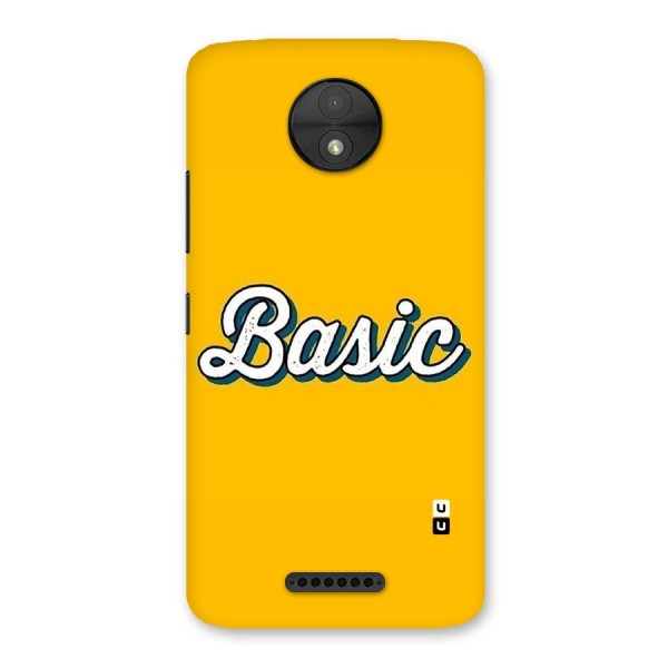 Basic Yellow Back Case for Moto C