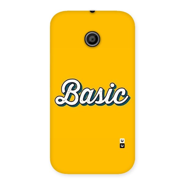 Basic Yellow Back Case for Moto E