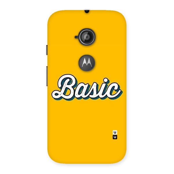 Basic Yellow Back Case for Moto E 2nd Gen