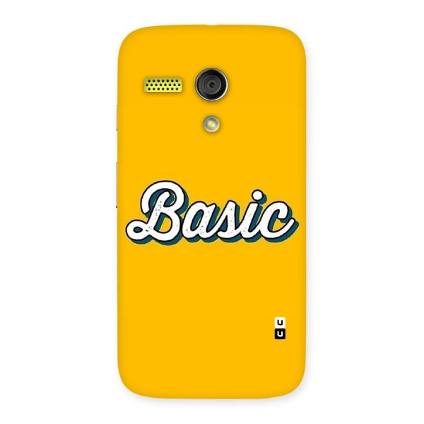 Basic Yellow Back Case for Moto G