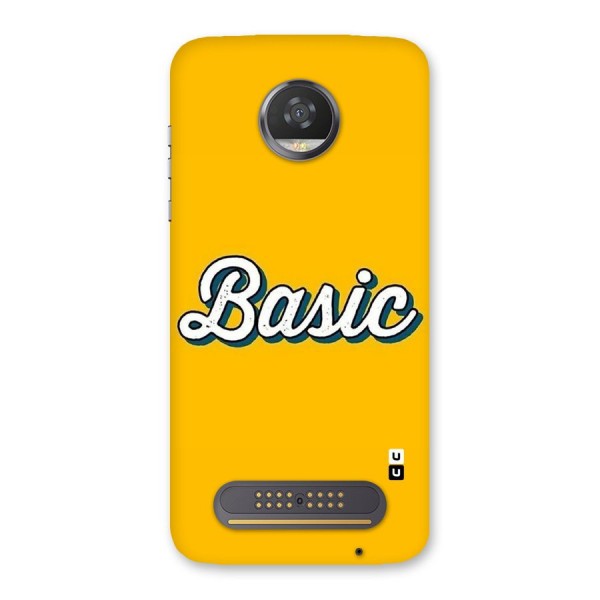 Basic Yellow Back Case for Moto Z2 Play
